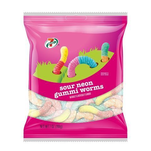Order 7-Select Sour Gummi Worms 7oz food online from 7-Eleven store, Aurora on bringmethat.com