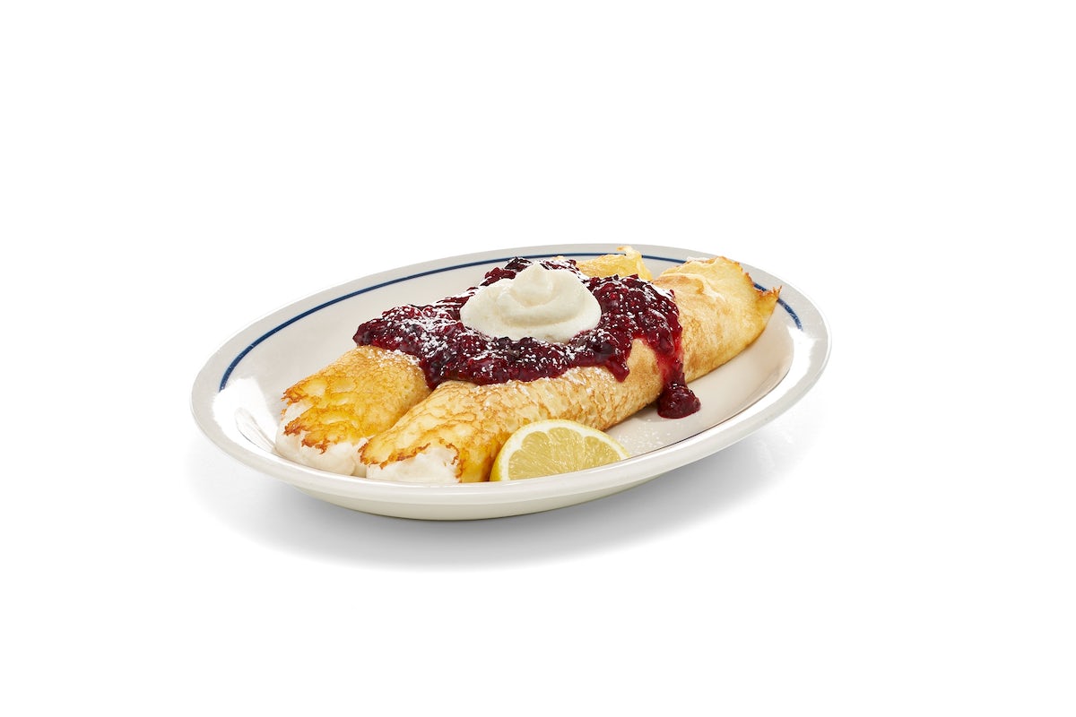 Order NEW! Lemon Ricotta Mixed Berry Crepes food online from Ihop store, Elkhart on bringmethat.com