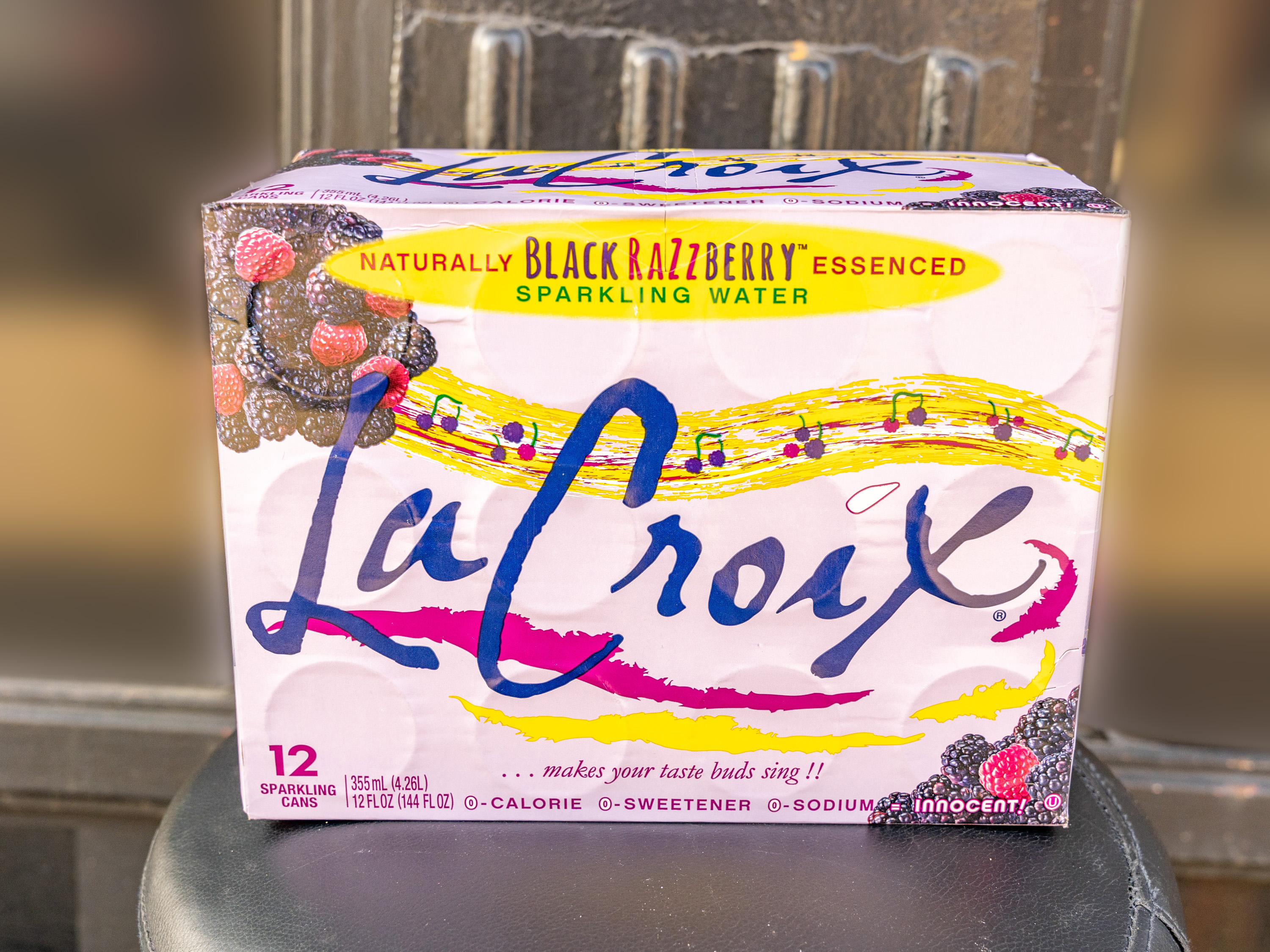 Order Lacroix Black-razzberry Sparkling Water - 12pk can food online from Grocery Shopping Center store, Brooklyn on bringmethat.com