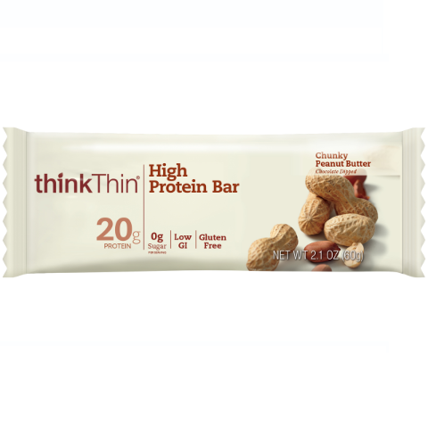 Order ThinkThin High Protein Bar Chunky Peanut Butter 2.1oz food online from 7-Eleven store, Willis on bringmethat.com