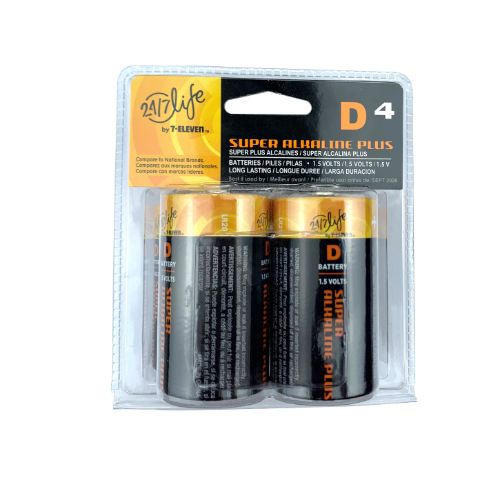 Order 7-Eleven D Batteries 4 Pack food online from 7-Eleven store, Lynchburg on bringmethat.com