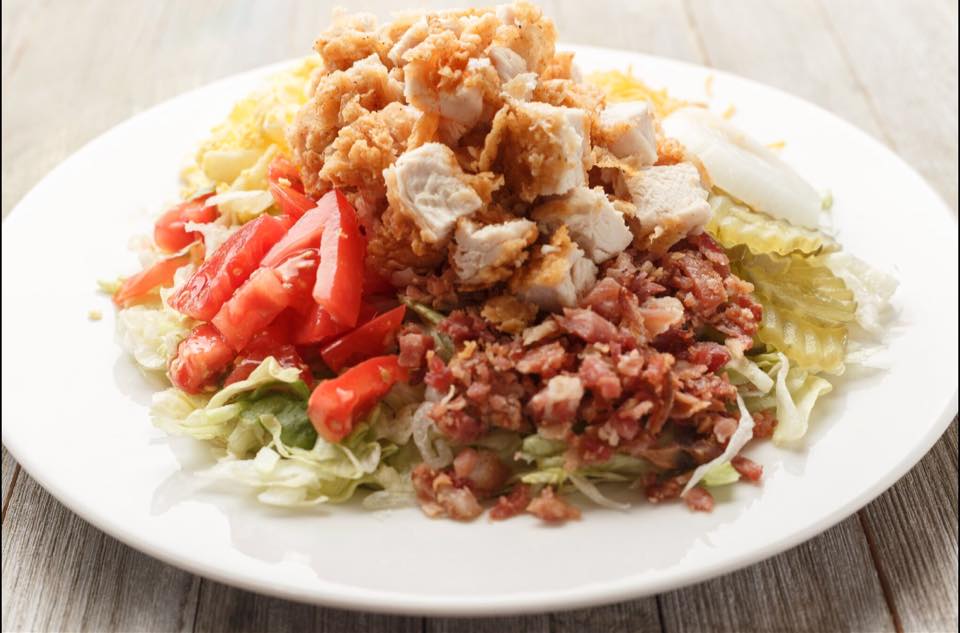 Order Fried Chicken Salad food online from BSW Burger Salads Wings store, Jackson on bringmethat.com