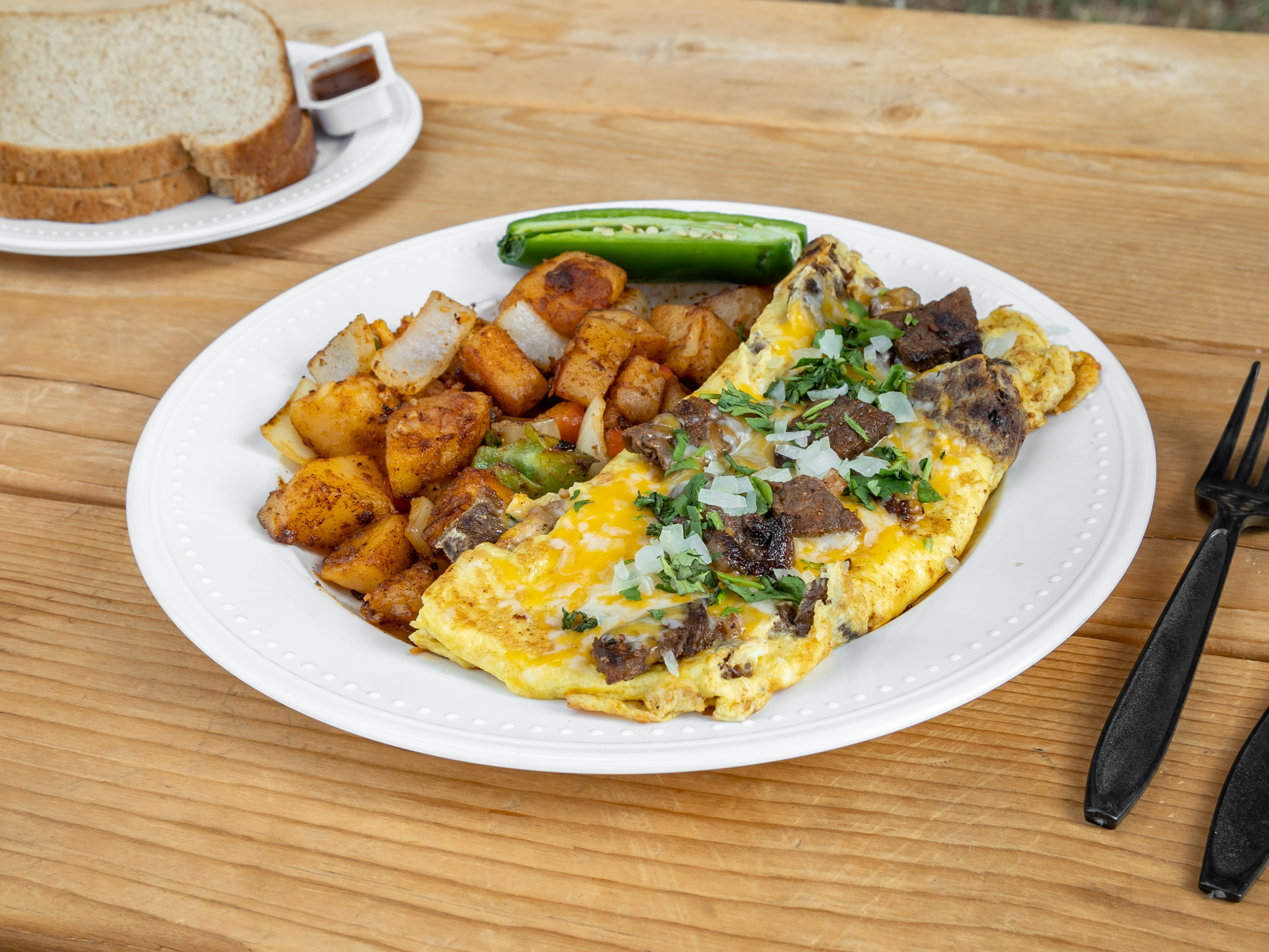Order Omelet con Huevos y Queso food online from Healthy Lover Cafe store, Lancaster on bringmethat.com