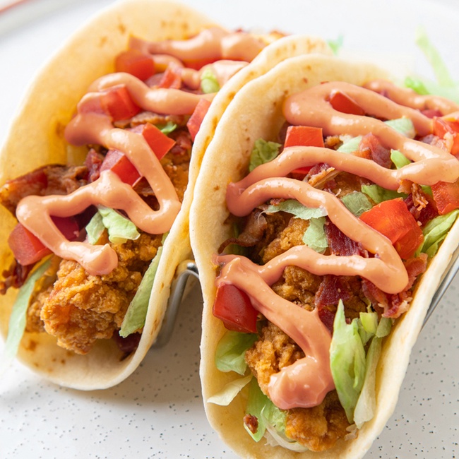 Order Chicken BLT Taco food online from Hurricane Grill & Wings store, Syosset on bringmethat.com