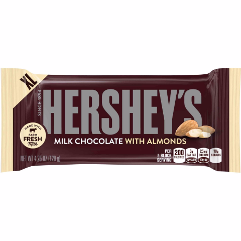 Order Hershey's Milk Chocolate Almonds XL 4.25oz food online from 7-Eleven store, Wakefield on bringmethat.com