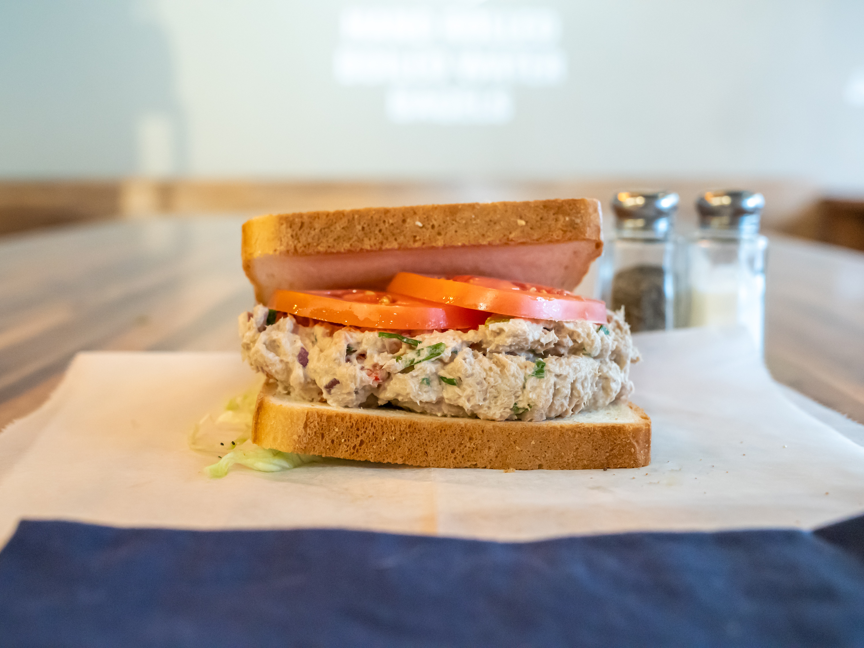 Order Tuna Salad Sandwich food online from Gramercy Bagels store, New York on bringmethat.com