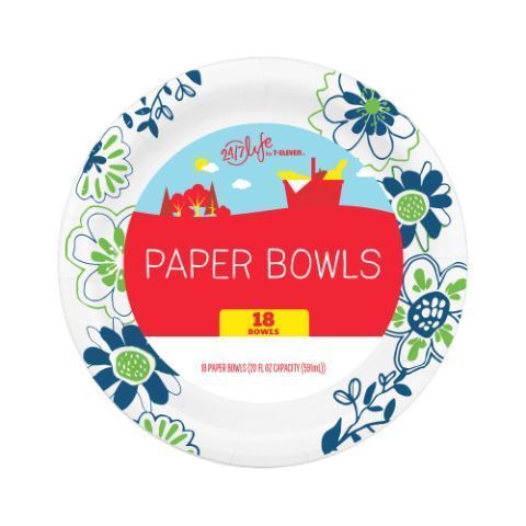 Order 24/7 Life Paper Bowls 18 Count food online from 7-Eleven store, Wakefield on bringmethat.com