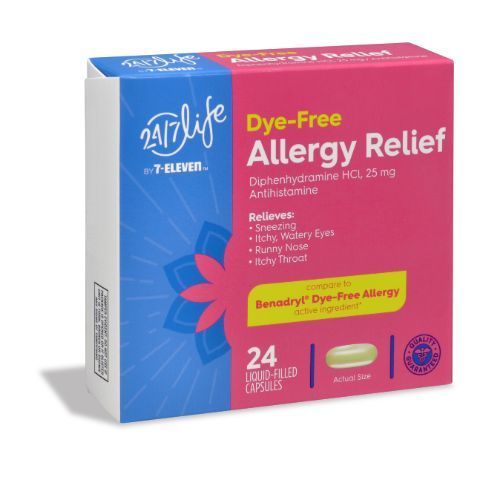 Order 24/7 Life Diphedryl Allergy Dye Free 24 Ct food online from 7-Eleven store, Aurora on bringmethat.com