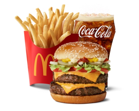 Order Double Quarter Cheese Deluxe Meal food online from McDonald's store, Saint Paul on bringmethat.com