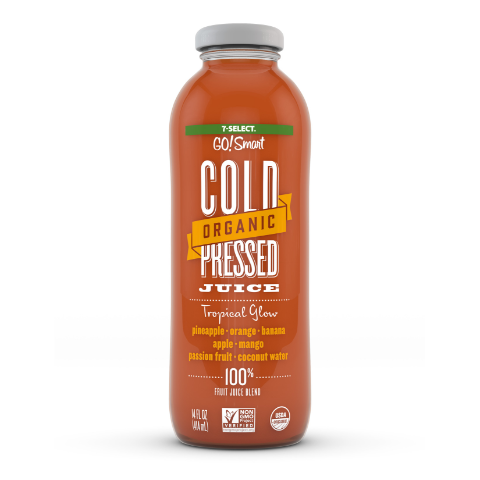 Order 7-Select Organic Cold Pressed Tropical Glow 14oz food online from 7-Eleven store, Charlotte on bringmethat.com