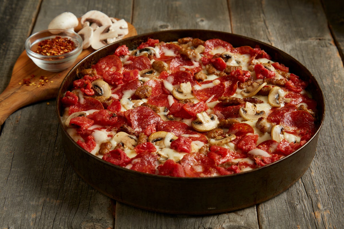 Order BJ's Classic Combo Pizza - Shareable food online from BJ's Restaurant & Brewhouse store, Waco on bringmethat.com