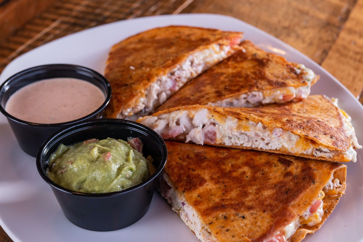 Order Pulled Chicken Quesadilla food online from Carolina Ale House store, Wake Forest on bringmethat.com