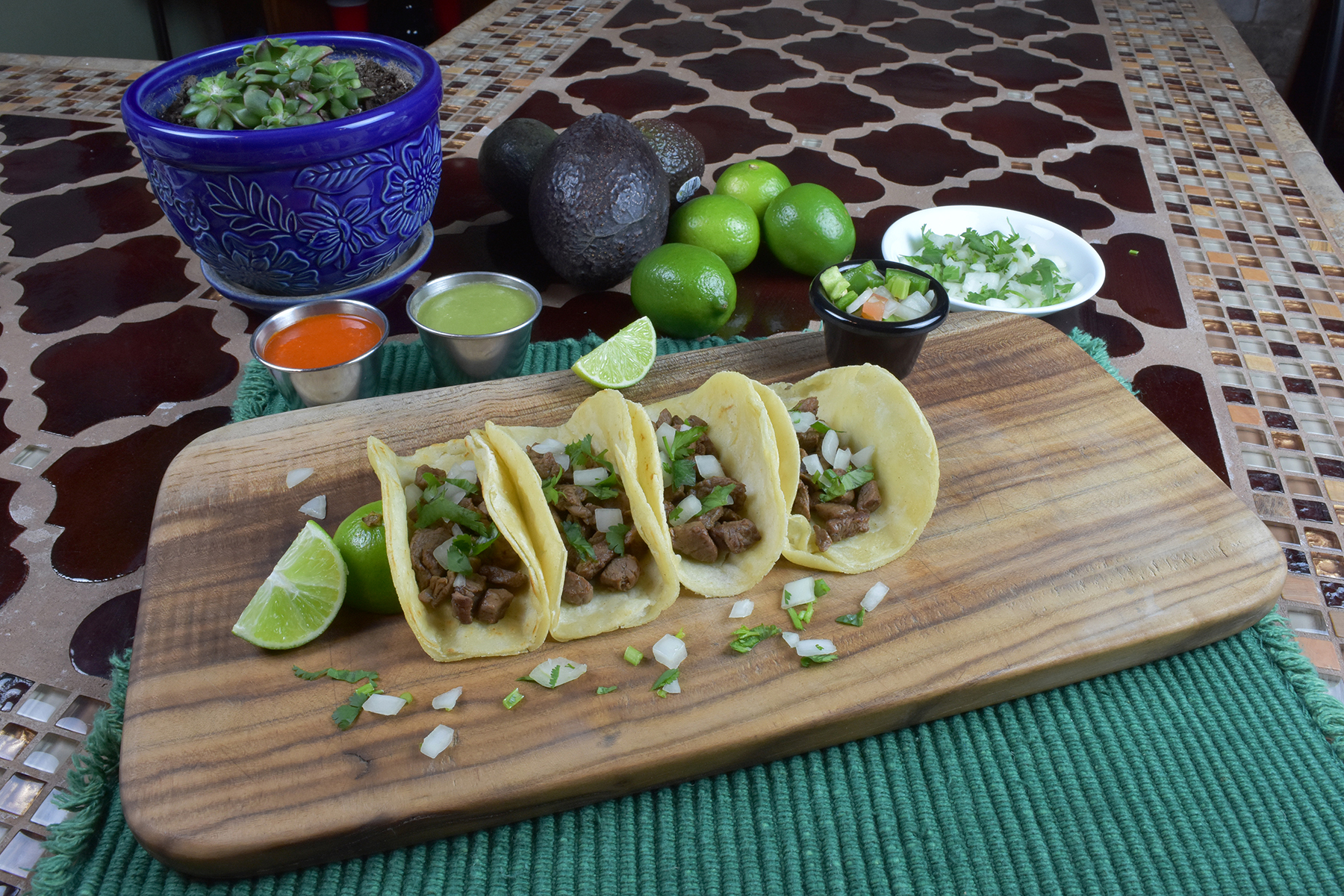 Order Asada Taco Plate food online from Chavira Market store, Las Cruces on bringmethat.com