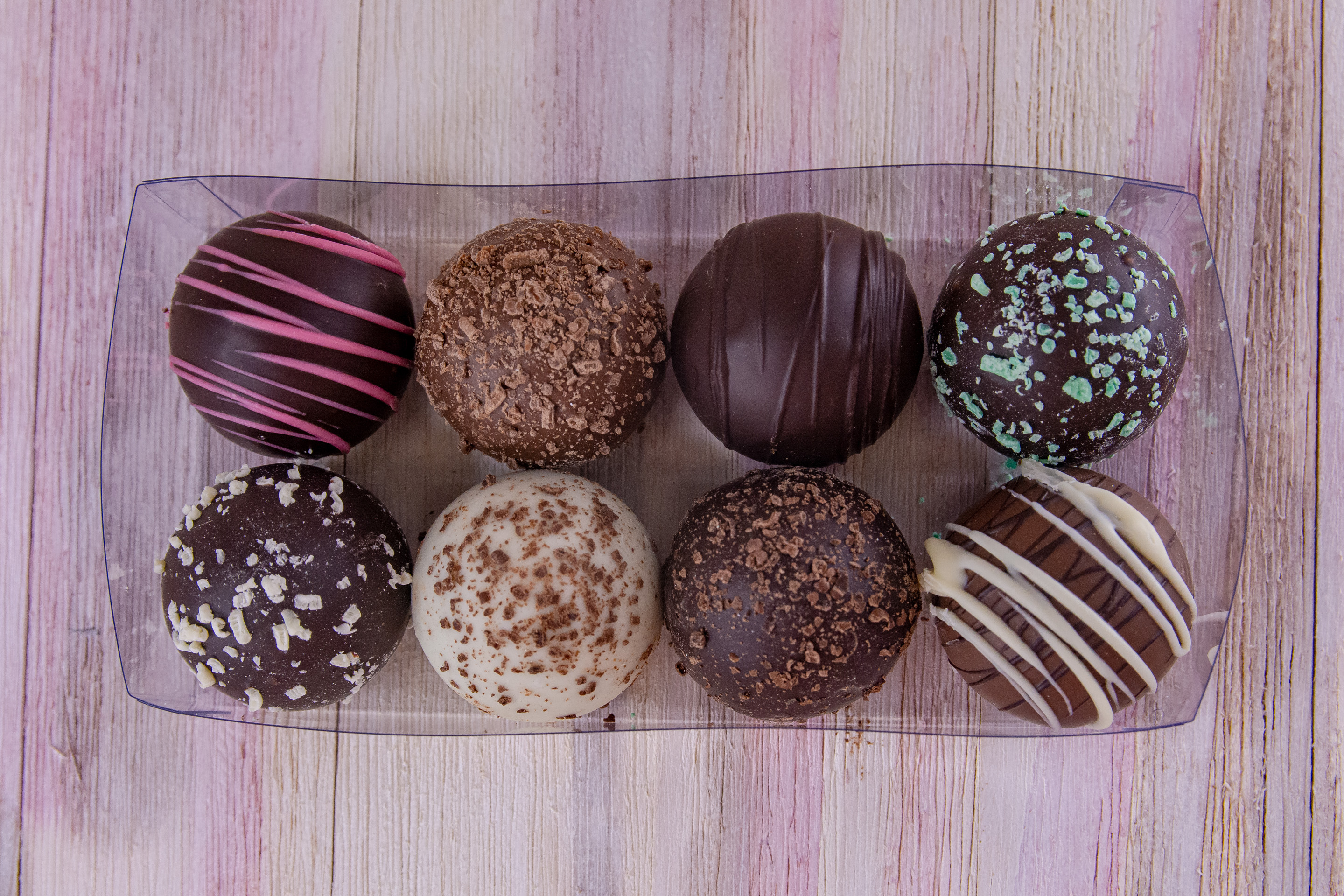 Order Assorted Dessert Truffles, 8 pc. Box food online from Wockenfuss Candies store, Columbia on bringmethat.com