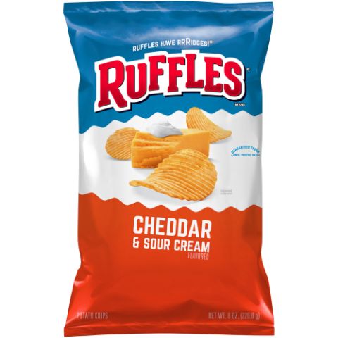 Order Ruffles Cheddar & Sour Cream 8oz food online from Circle K And Liquors store, Fontana on bringmethat.com