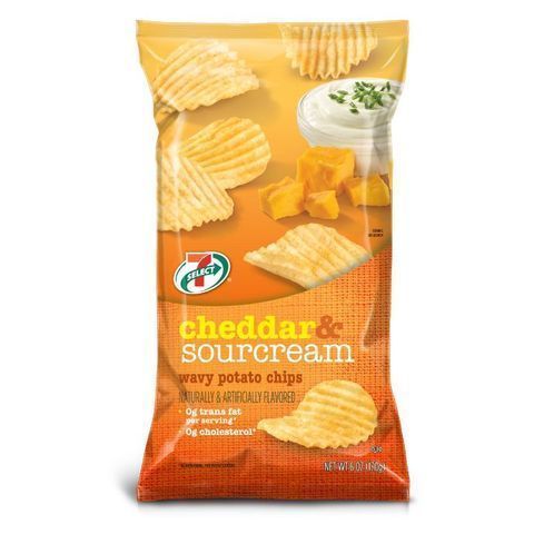 Order 7- Select Ripple Cheddar & Sour Cream Potato Chips 6oz food online from 7-Eleven store, Willis on bringmethat.com