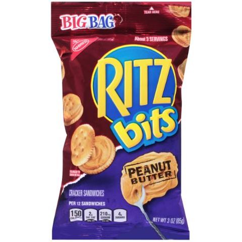 Order Nabisco Ritz Bits Peanut Butter Big Bag 3oz food online from 7-Eleven store, Willis on bringmethat.com