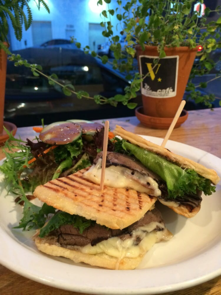 Order Roast Beef Panini food online from Vienna Cafe store, Los Angeles on bringmethat.com