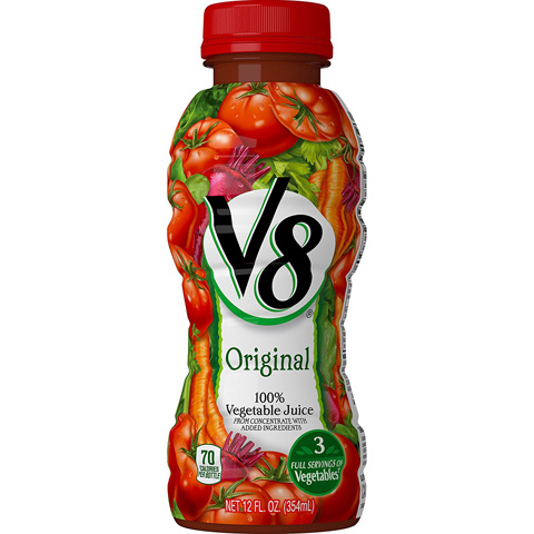 Order V8 Vegetable Juice 12oz food online from 7-Eleven store, Aurora on bringmethat.com