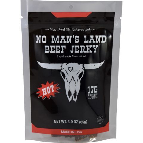 Order No Man's Land Hot Beef Jerky 3oz food online from 7-Eleven store, Charlotte on bringmethat.com