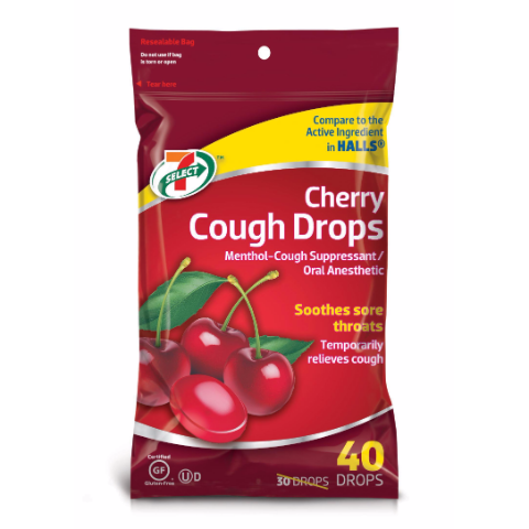 Order 7-Select Cherry Cough Drops 40 Count food online from 7-Eleven store, Wakefield on bringmethat.com