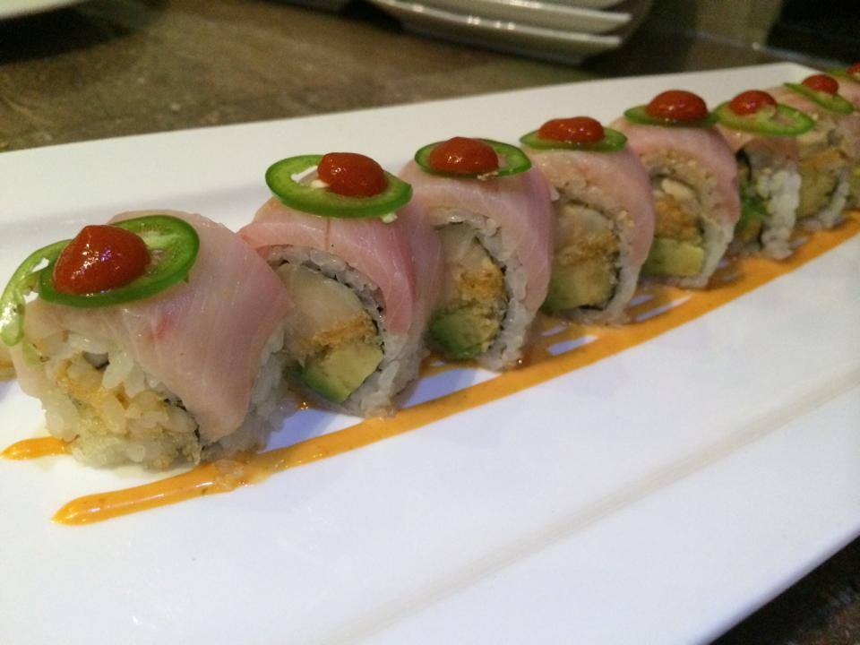 Order 18. Yellowtail Roll food online from Ichiban store, Toms River on bringmethat.com