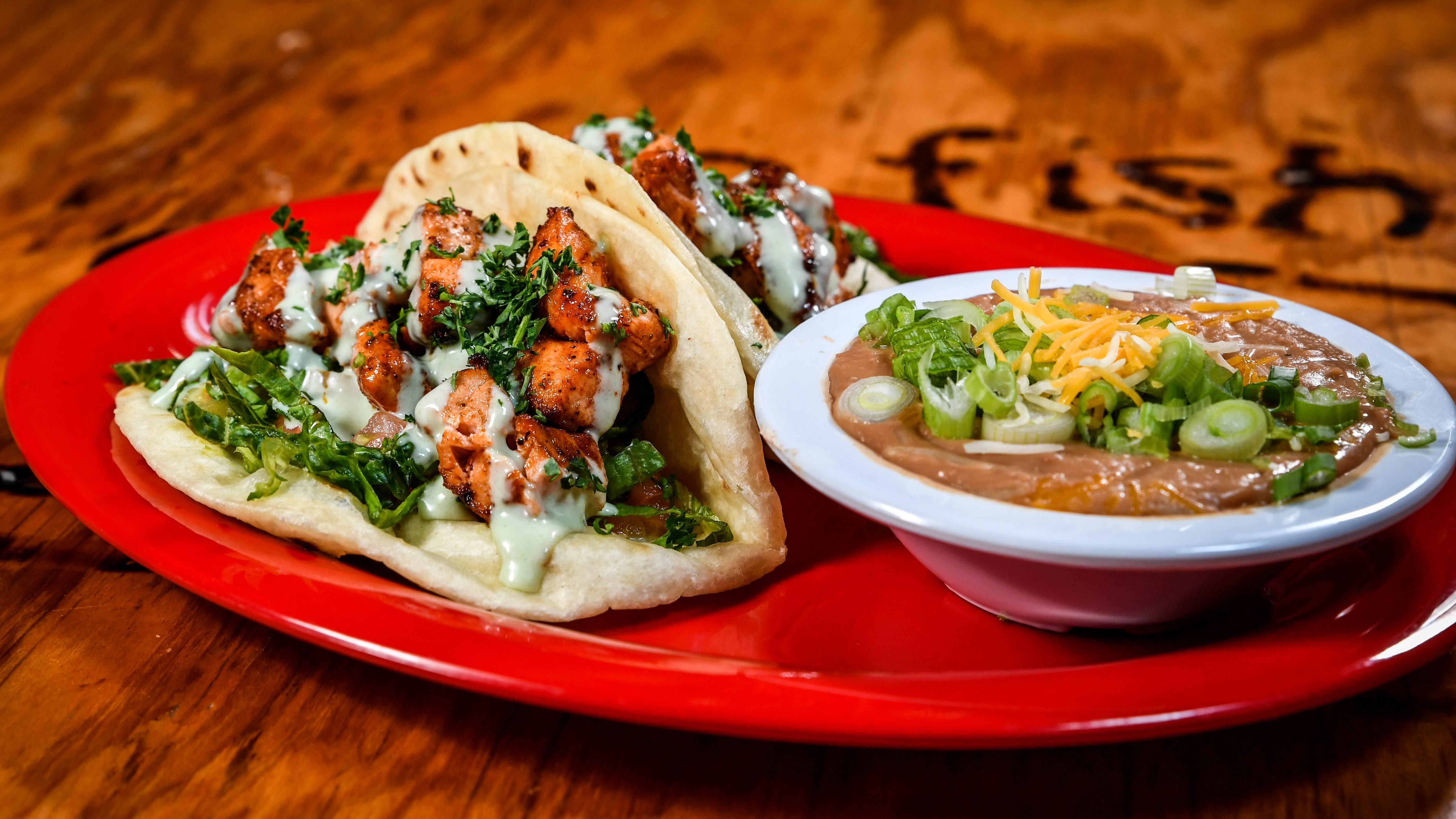 A La BBQ Mahi-Mahi Taco from Cabo Fish Taco Baja Seagrill