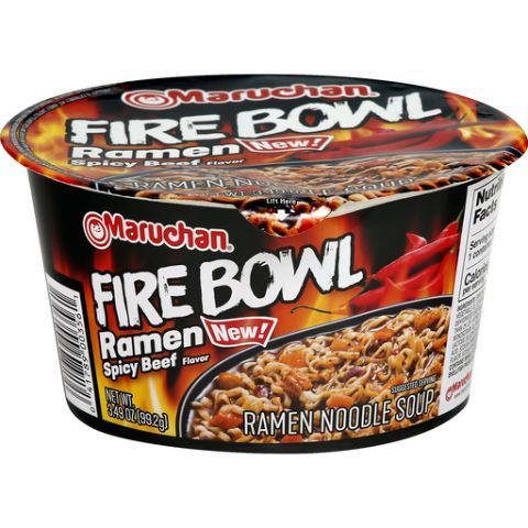 Order Maruchan Fire Bowl Ramen Noodle Soup Spicy Beef 3.49oz food online from 7-Eleven store, Lynchburg on bringmethat.com