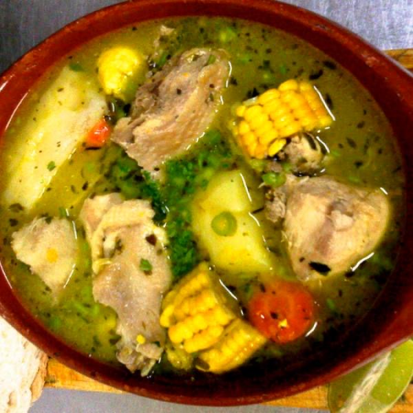 Order Hen soup....sopa de gallina food online from Sabores Latinos Restaurant & Bakery Corp. store, Richmond Hill on bringmethat.com