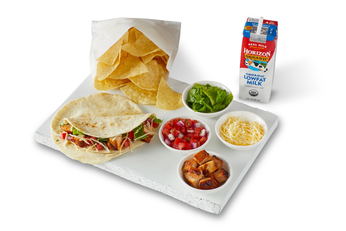 Order NEW Two Taco Kit Kids Meal food online from Qdoba Mexican Eats store, Murray on bringmethat.com