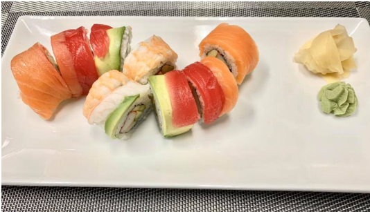 Order 75. Rainbow Roll food online from Kani Japanese &Thai Cuisine store, Tonawanda on bringmethat.com