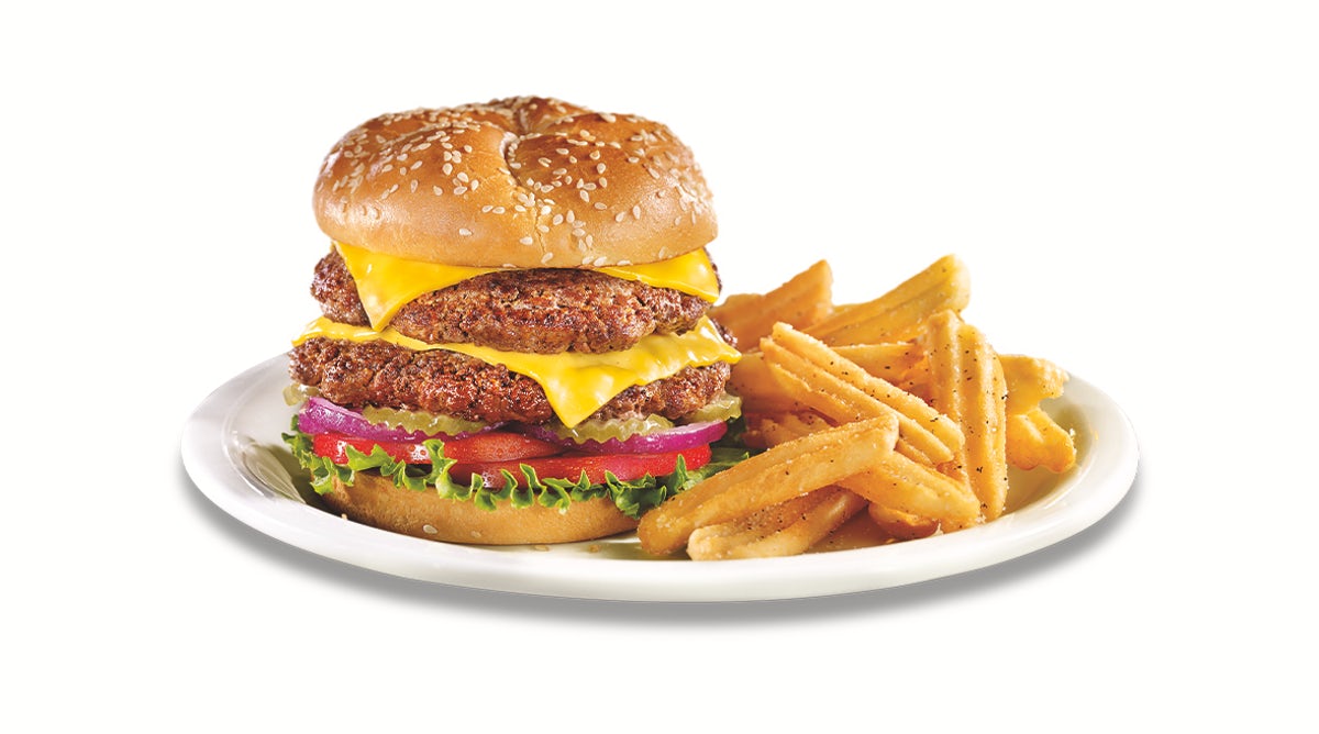 Order Double Cheeseburger food online from Denny's store, Thomasville on bringmethat.com