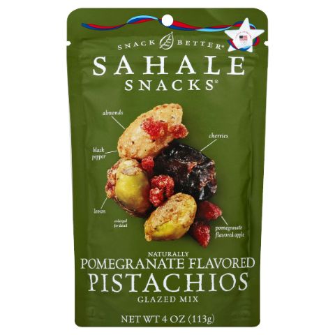 Order Sahale Snacks Naturally Flavored Pomegranate Pistachios Glazed Mix 4oz food online from 7-Eleven store, Wakefield on bringmethat.com