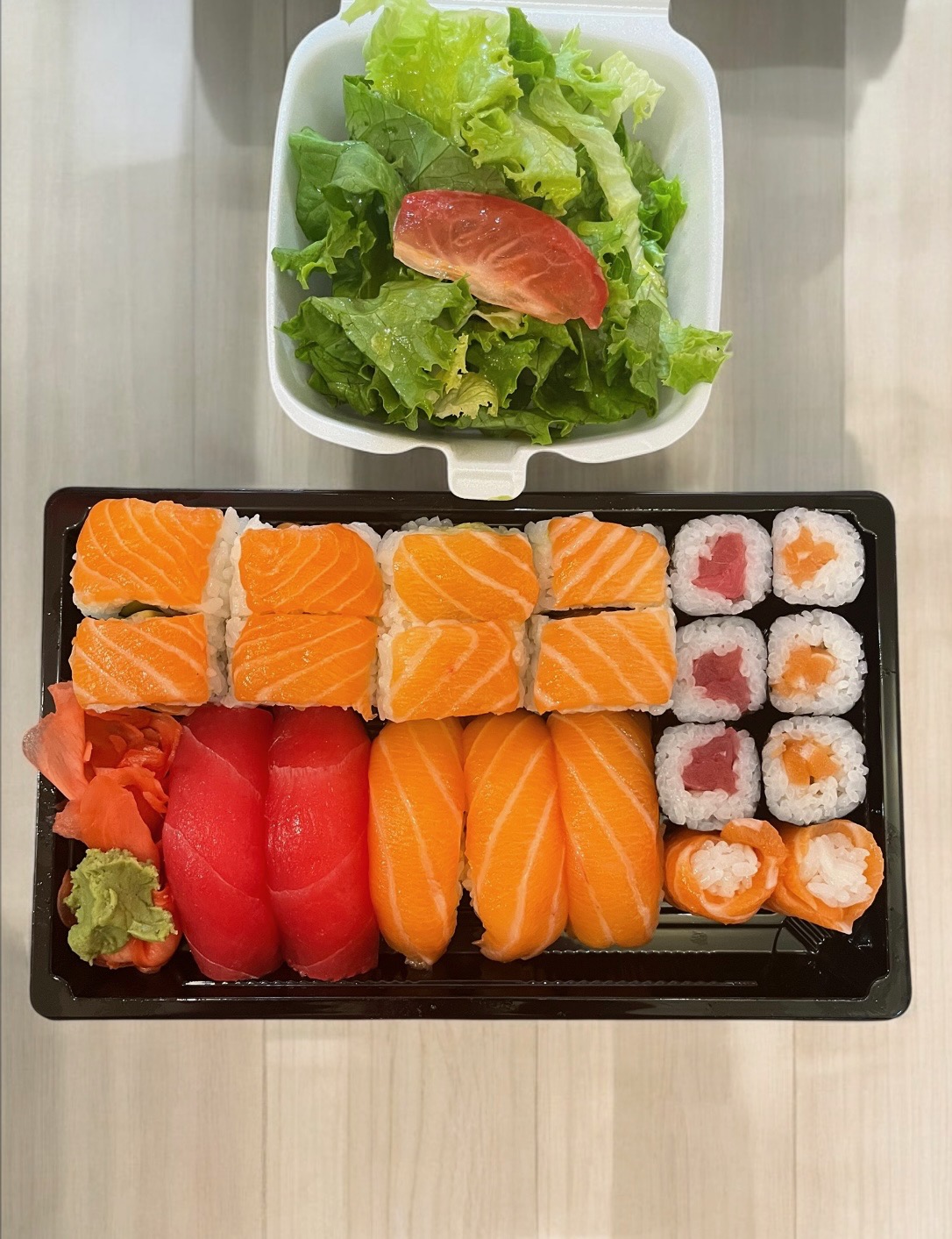 Menu 6- free comes with miso soup & homemade salad cabbage from Sushi Factory