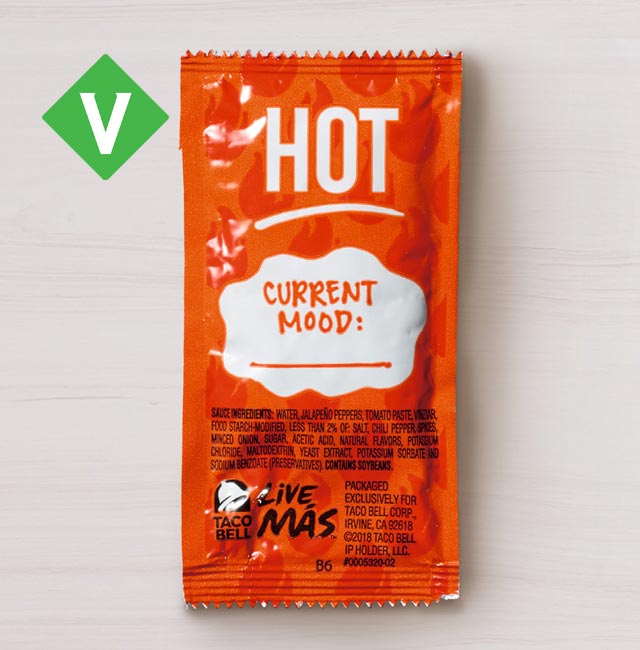 Order Hot Sauce Packet food online from Taco Bell store, Proctorville on bringmethat.com
