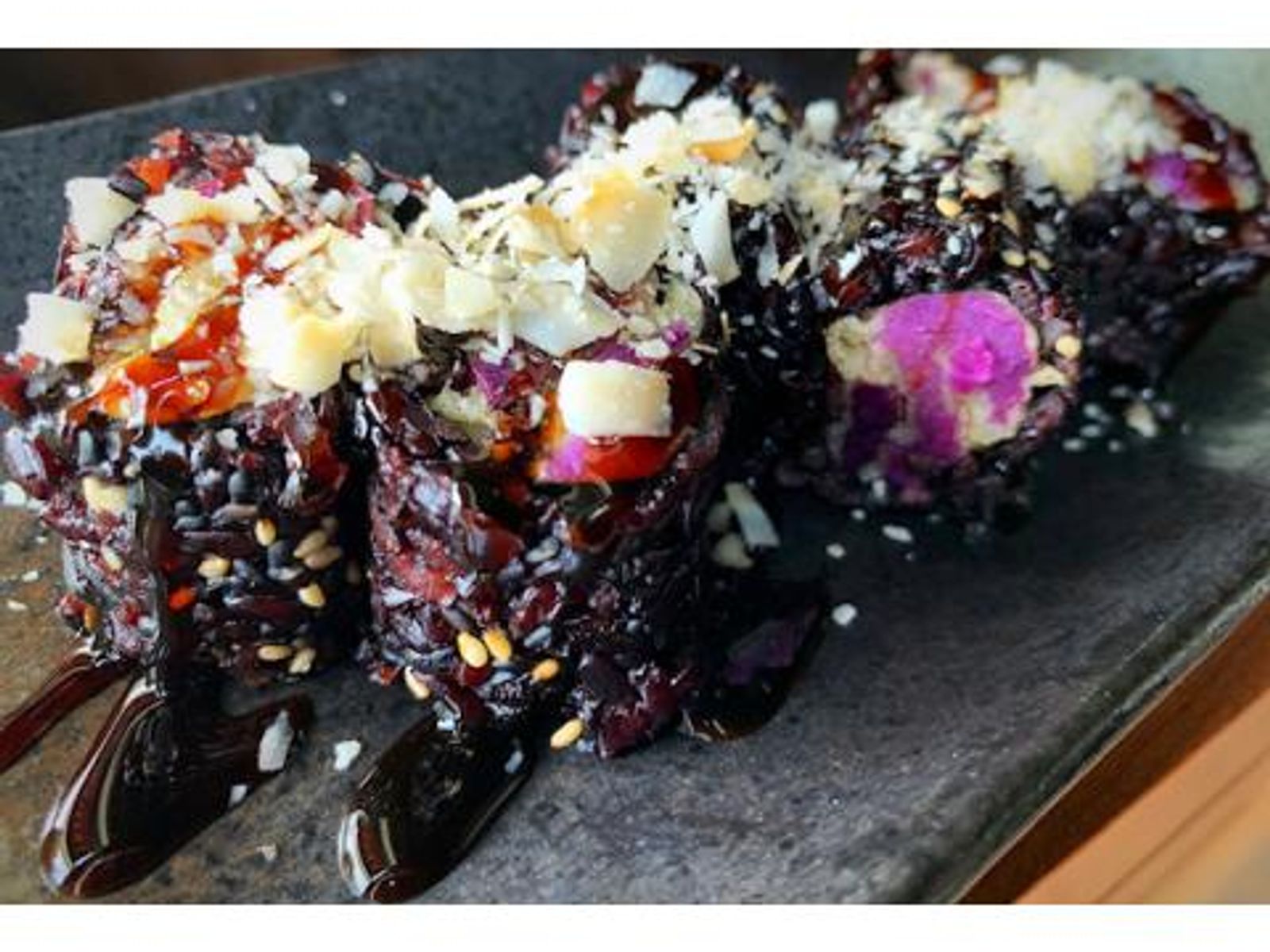 Order Purple Obsession Roll food online from Takumi Hibachi Sushi & Lounge store, Bay Shore on bringmethat.com