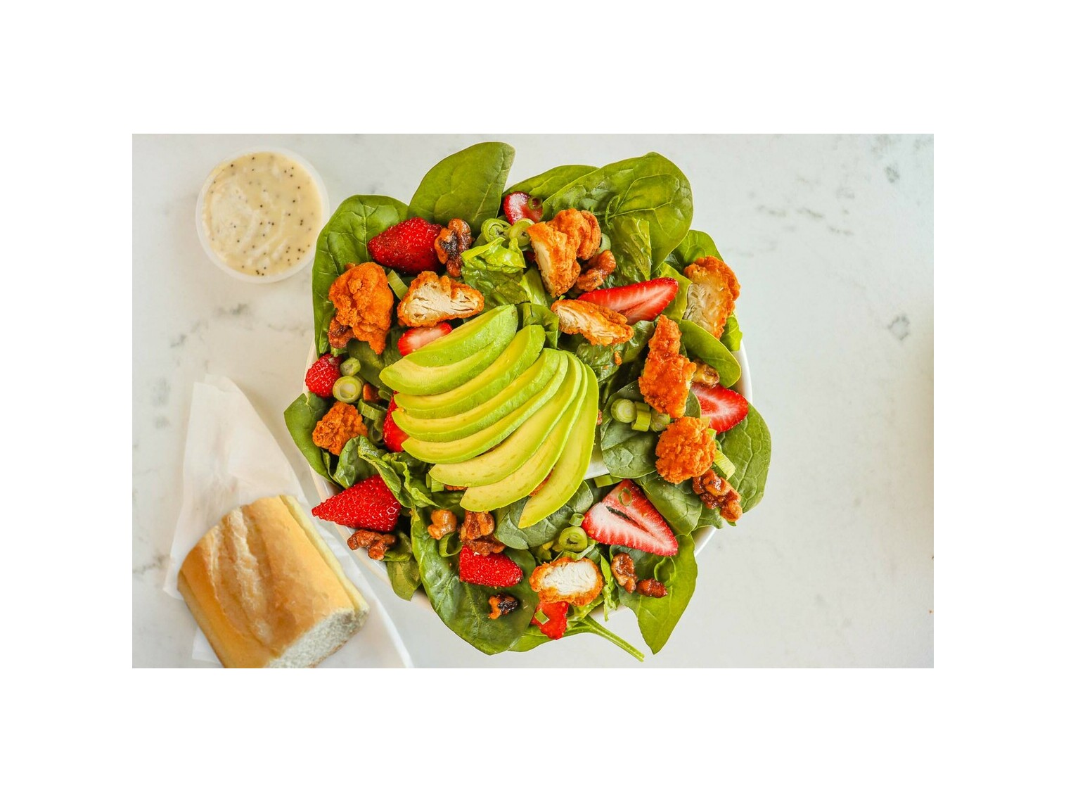 Order Strawberry Avocado Chicken Salad food online from Buona Beef store, Bolingbrook on bringmethat.com