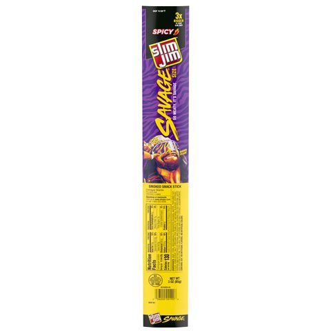 Order Slim Jim Savage Spicy Meat Stick 3oz food online from 7-Eleven store, Charlotte on bringmethat.com