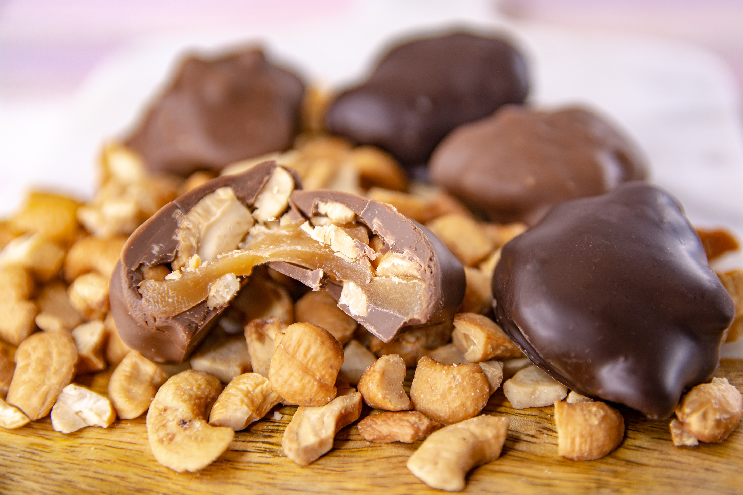Order Cashew Caramel Patties food online from Wockenfuss Candies store, Columbia on bringmethat.com