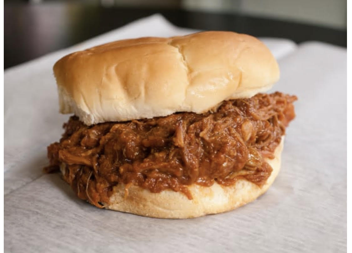 Order Pulled Pork BBQ Sandwich food online from Sam Hot Dog Stand store, Lexington on bringmethat.com