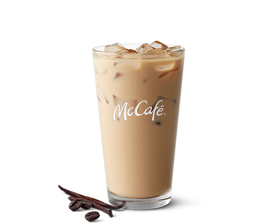 Order Iced French Vanilla Latte food online from Mcdonald store, Des Moines on bringmethat.com