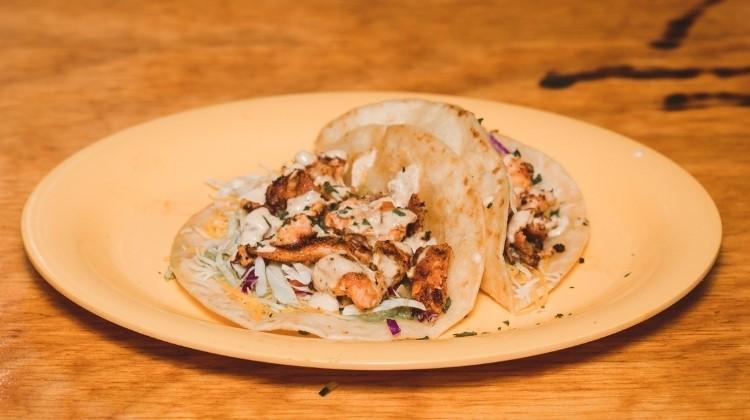 A La Grilled Salmon Taco from Cabo Fish Taco Baja Seagrill