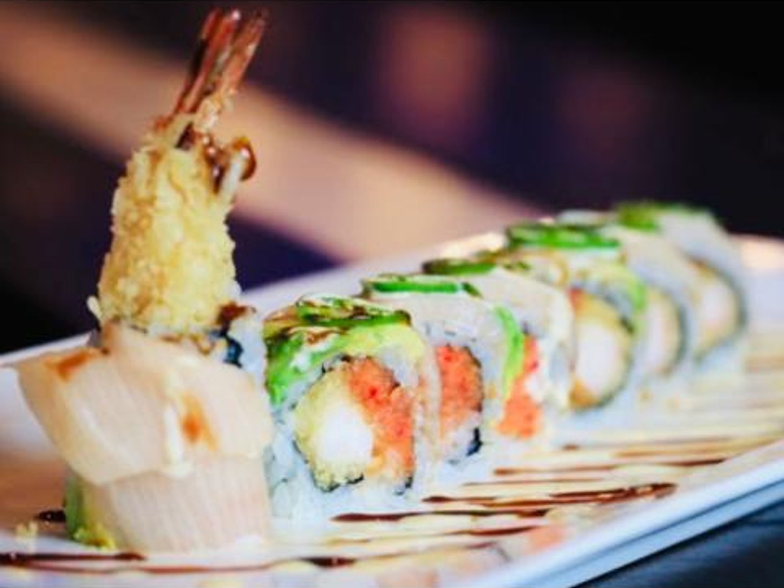 Order Angry Dragon Roll food online from Takumi Hibachi Sushi & Lounge store, Bay Shore on bringmethat.com