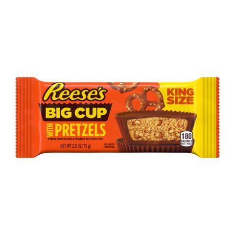Order Reese's Big Cup with Pretzels Peanut Butter Cups King Size 2.6oz food online from 7-Eleven store, Aurora on bringmethat.com