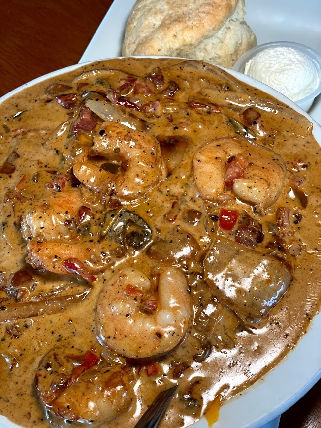 Order O.M.G. Shrimp-N-Grits food online from Berry Fresh Cafe store, Jupiter on bringmethat.com