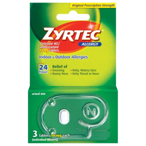 Order Zyrtec Allergy Tablets 3 Count food online from 7-Eleven store, Lynchburg on bringmethat.com