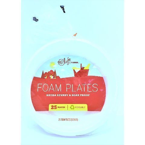 Order 24/7 Life Foam Plates 25ct food online from 7-Eleven store, Natick on bringmethat.com