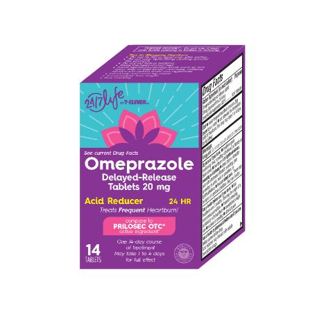Order 24/7 Life Omeprazole 20mg 14 Tablets food online from 7-Eleven store, Natick on bringmethat.com