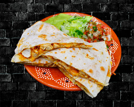 Order Chicken Quesadilla food online from Rivas Mexican Grill#4 store, Henderson on bringmethat.com