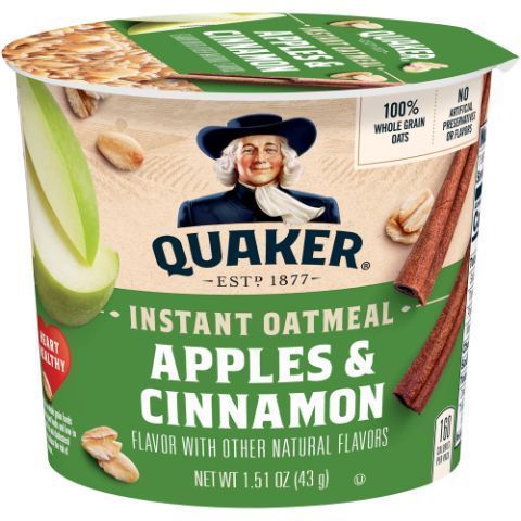 Order Quaker Express Oats Cup Apple Cinnamon 1.51oz food online from 7-Eleven store, Willis on bringmethat.com